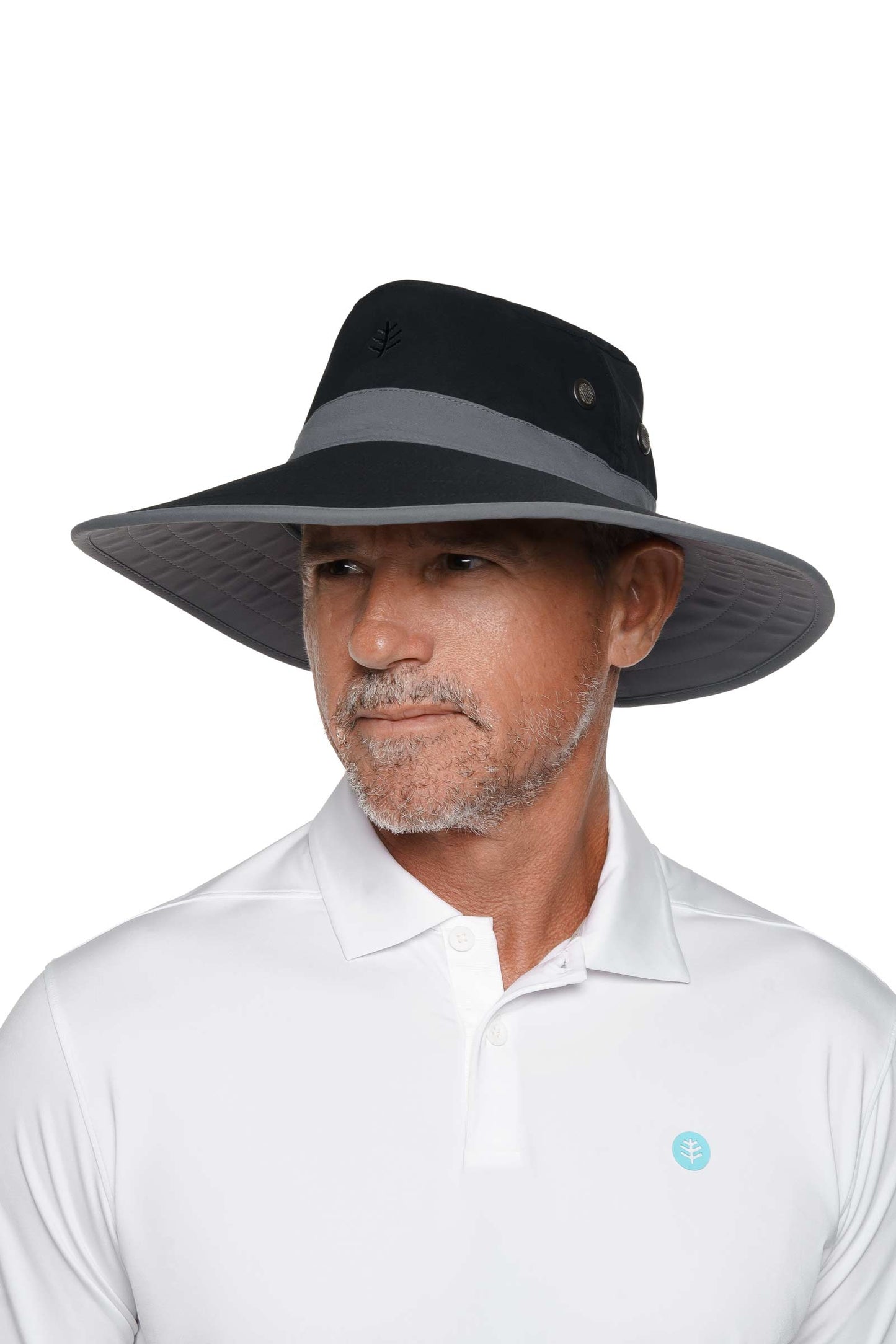 Unisex Matchplay Wide Brim Golf Hat | Black/Carbon
