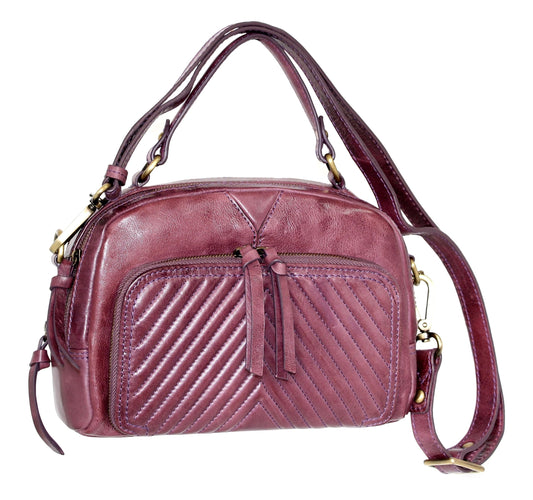 Katia Leather Cross Body Bag - Viola