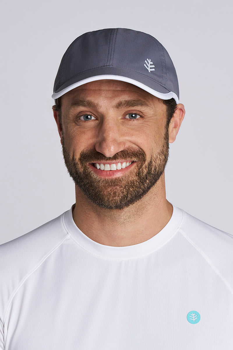 Unisex Lenny Adjustable Sports Cap | Carbon/White