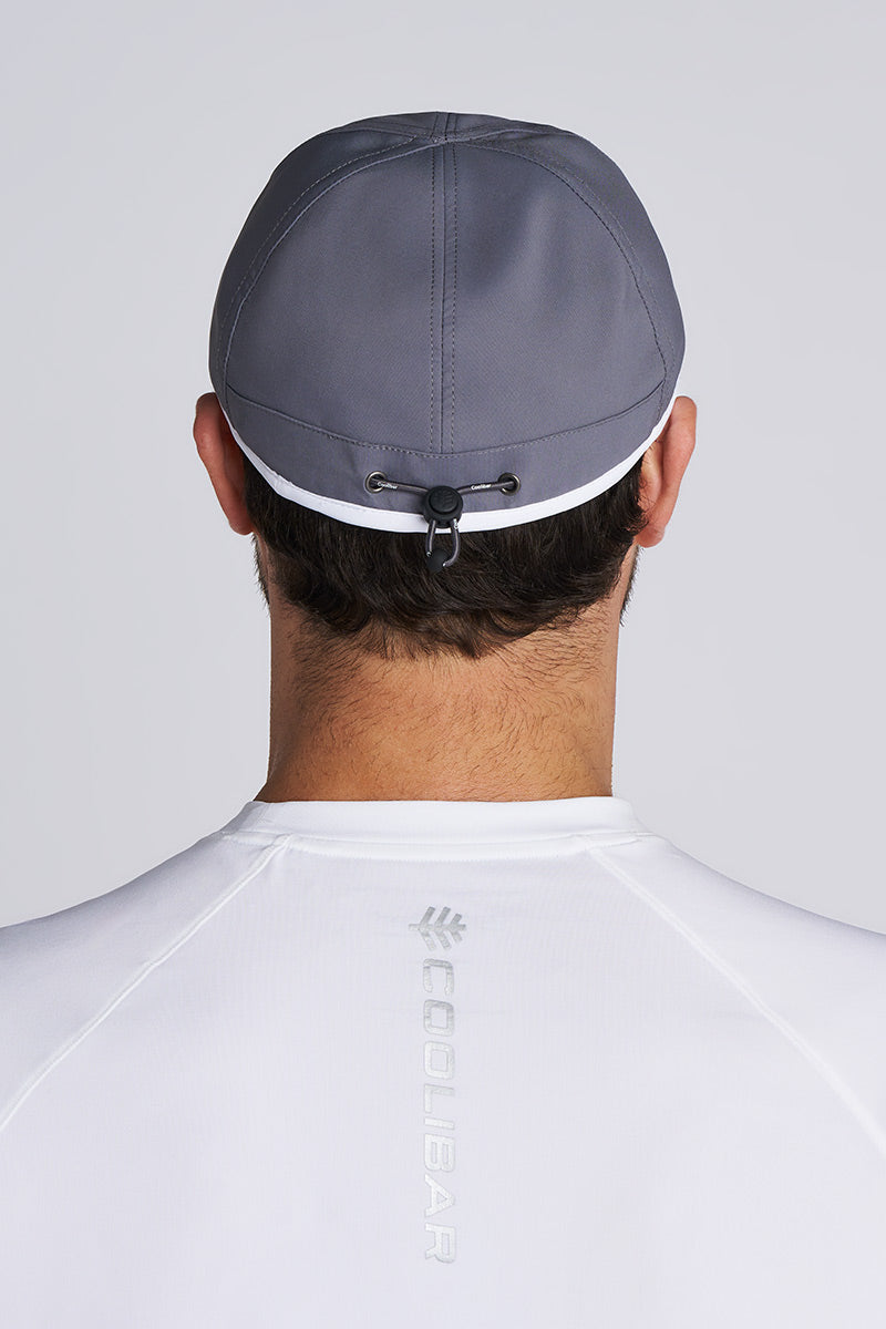 Unisex Lenny Adjustable Sports Cap | Carbon/White