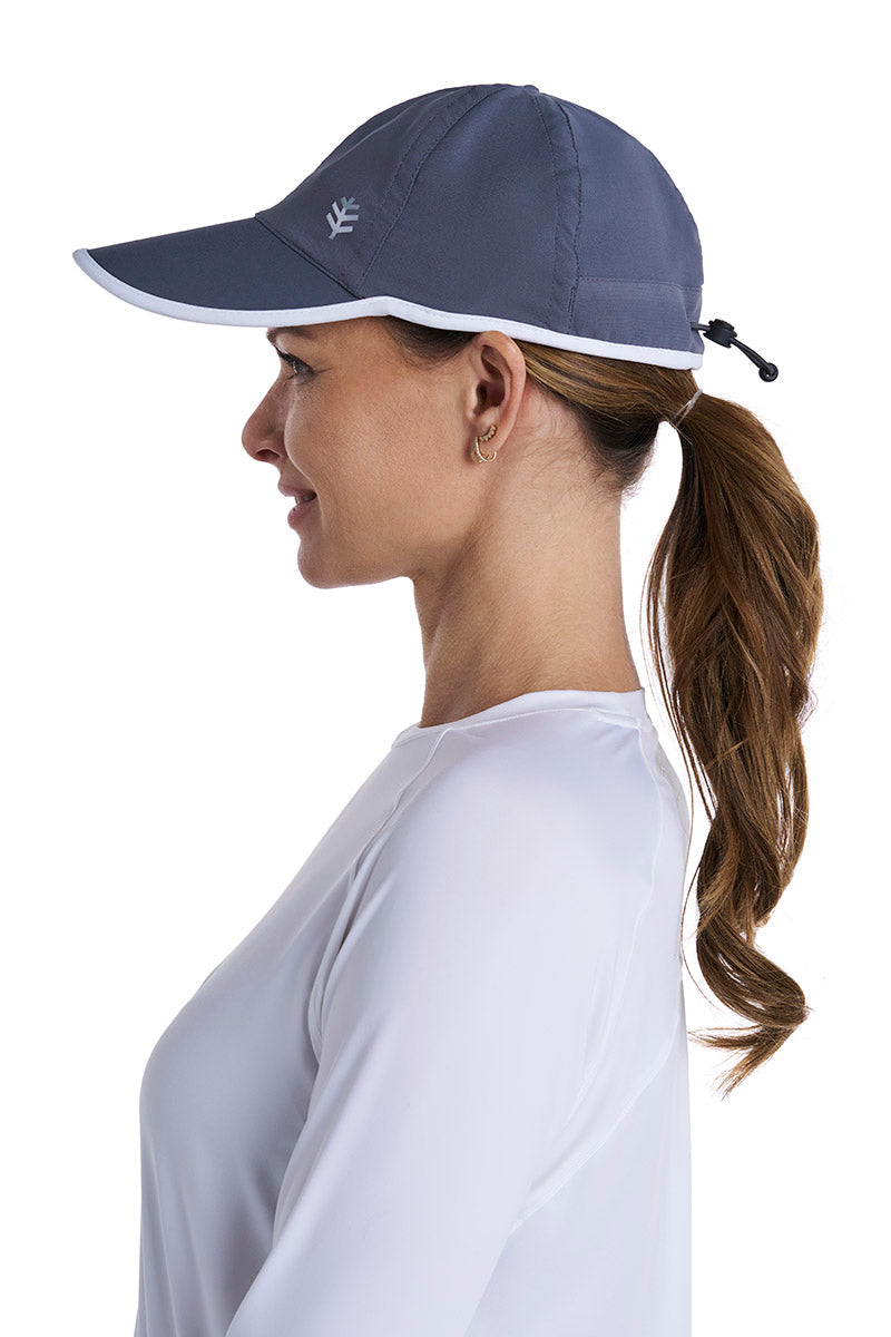 Unisex Lenny Adjustable Sports Cap | Carbon/White