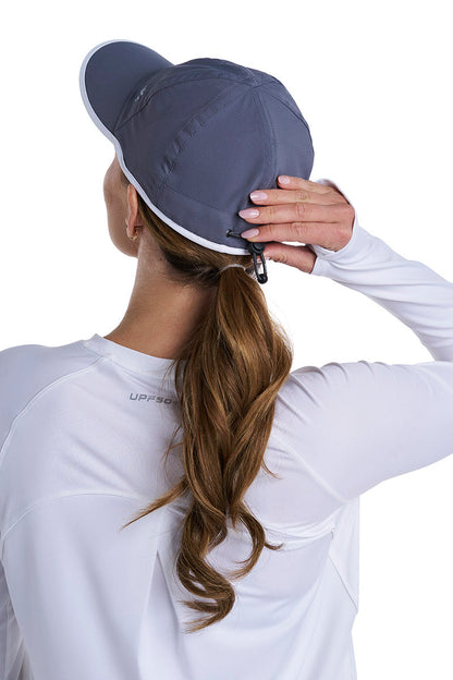 Unisex Lenny Adjustable Sports Cap | Carbon/White