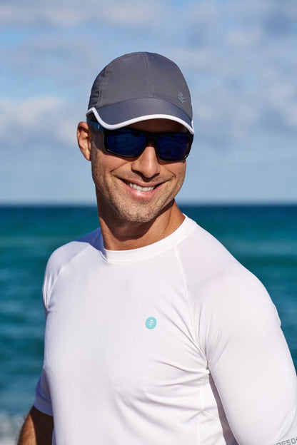 Unisex Lenny Adjustable Sports Cap | Carbon/White
