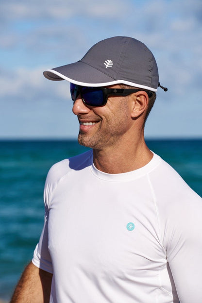 Unisex Lenny Adjustable Sports Cap | Carbon/White