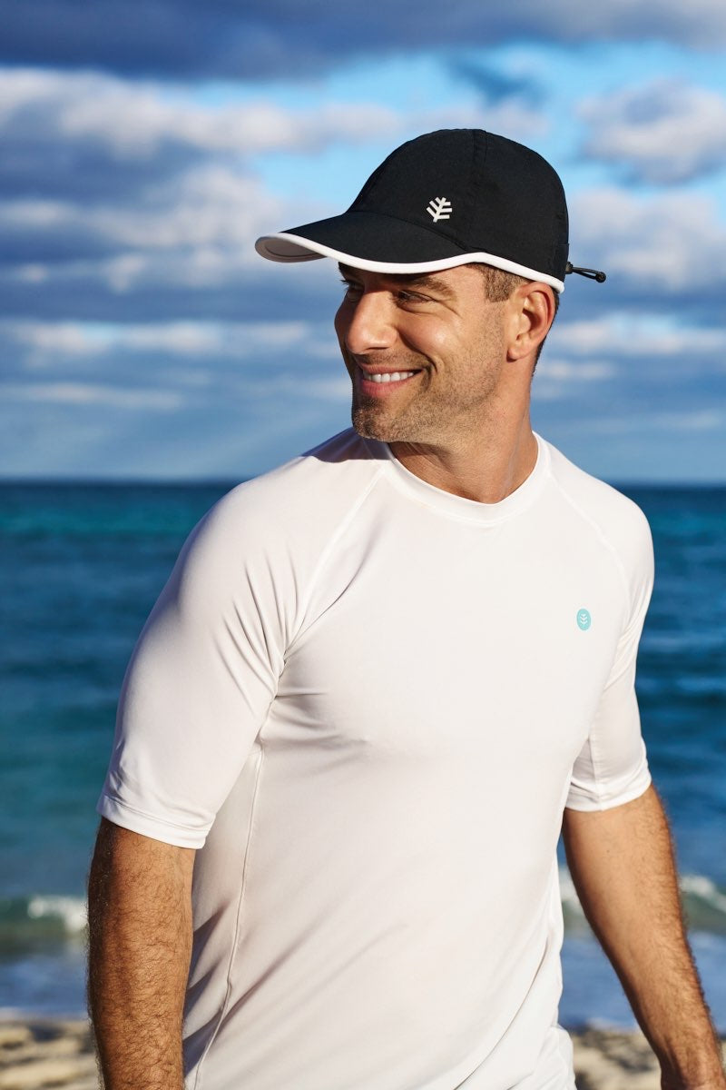 Unisex Lenny Adjustable Sports Cap | Black/White