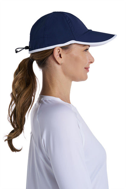 Unisex Lenny Adjustable Sports Cap | Navy/White