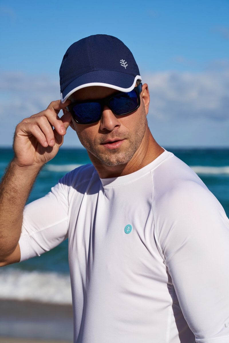 Unisex Lenny Adjustable Sports Cap | Navy/White