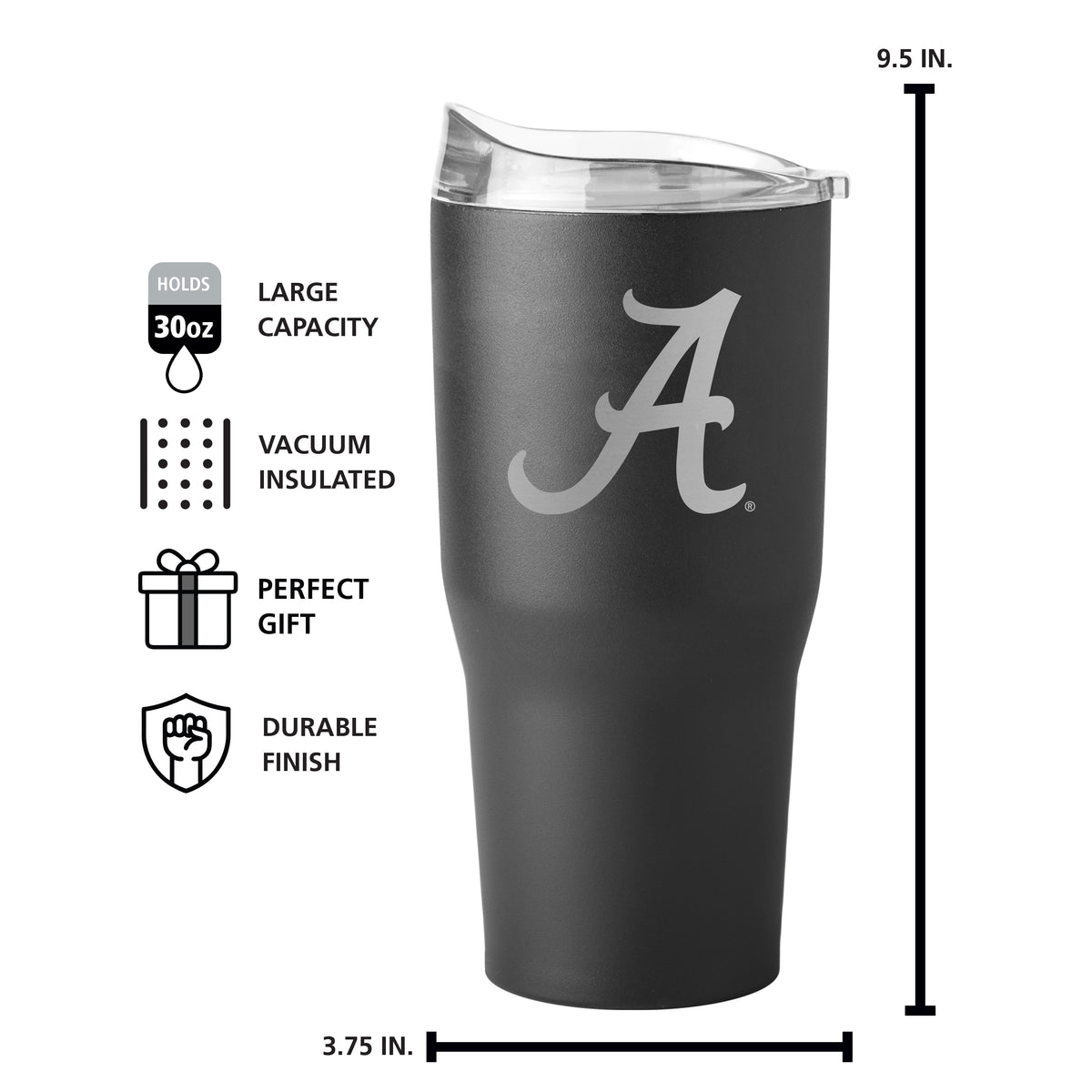 Alabama Crimson Tide 30oz Powder Coat Tumbler