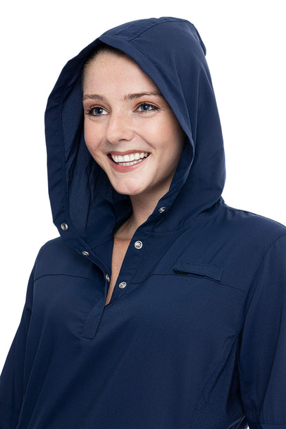 Women's Sea Spray Henley Hoodie | Navy