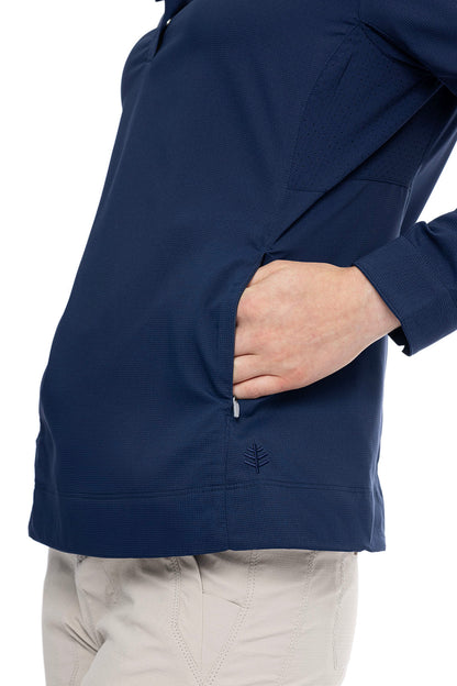 Women's Sea Spray Henley Hoodie | Navy