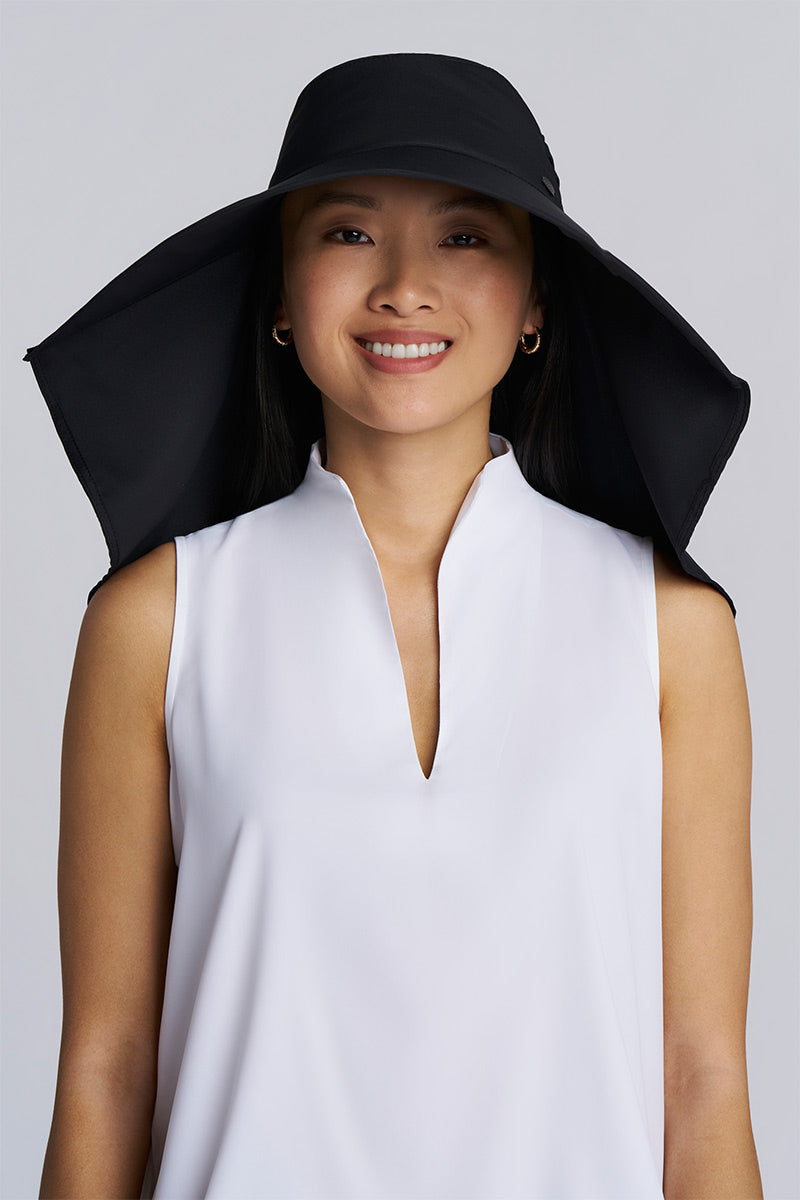 Anastasia Elegant Full Coverage Hat | Black