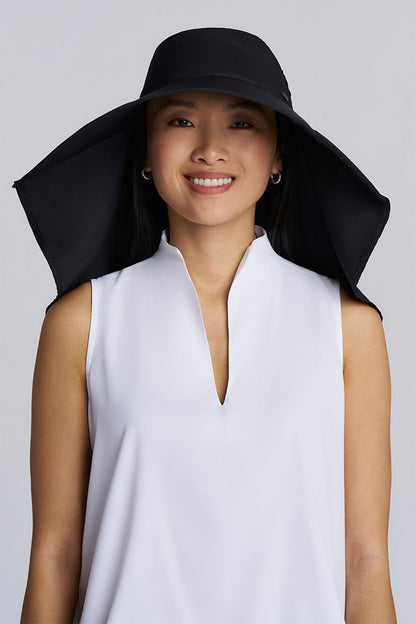 Anastasia Elegant Full Coverage Hat | Black