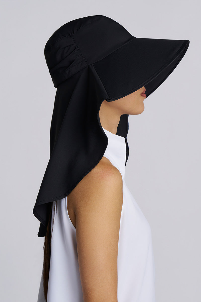 Anastasia Elegant Full Coverage Hat | Black