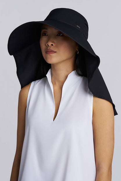 Anastasia Elegant Full Coverage Hat | Black