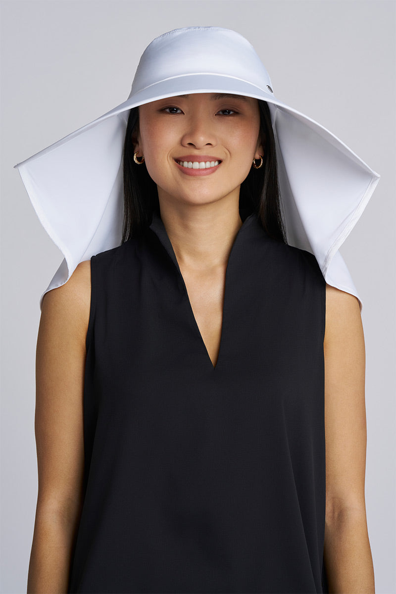 Anastasia Elegant Full Coverage Hat | White