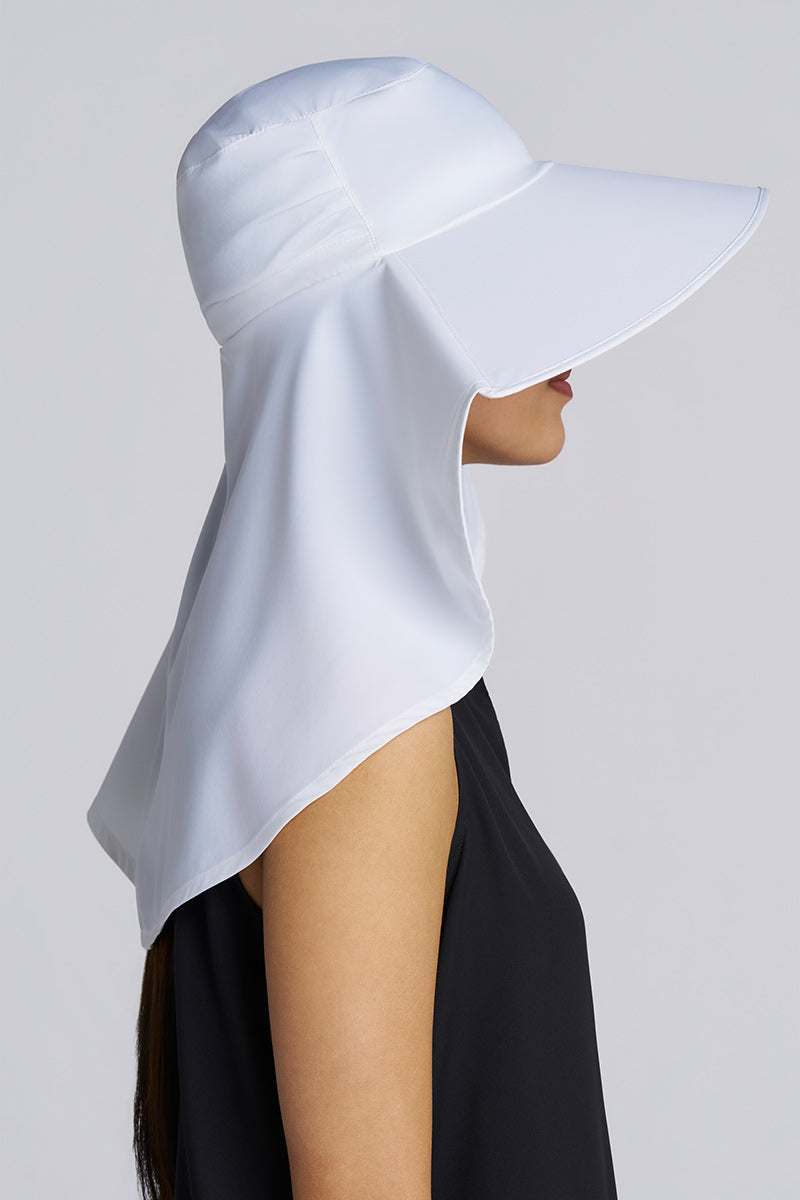 Anastasia Elegant Full Coverage Hat | White