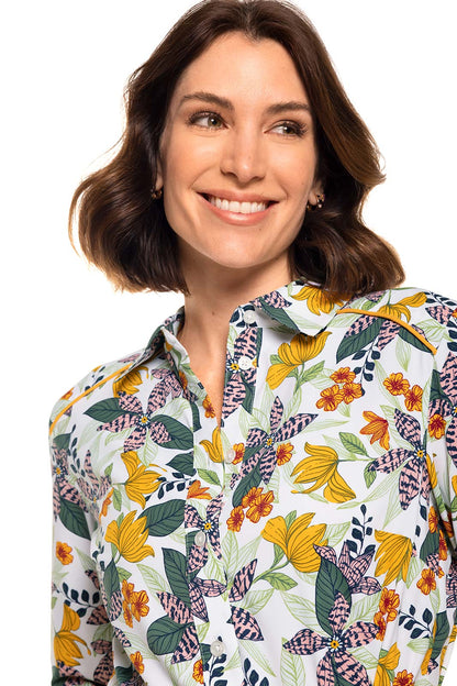 Women's Kitts Shirt Dress with Belt | Apricot Crush Floral Paradise