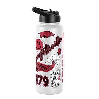 Arkansas Razorbacks 34oz Quencher Bottle
