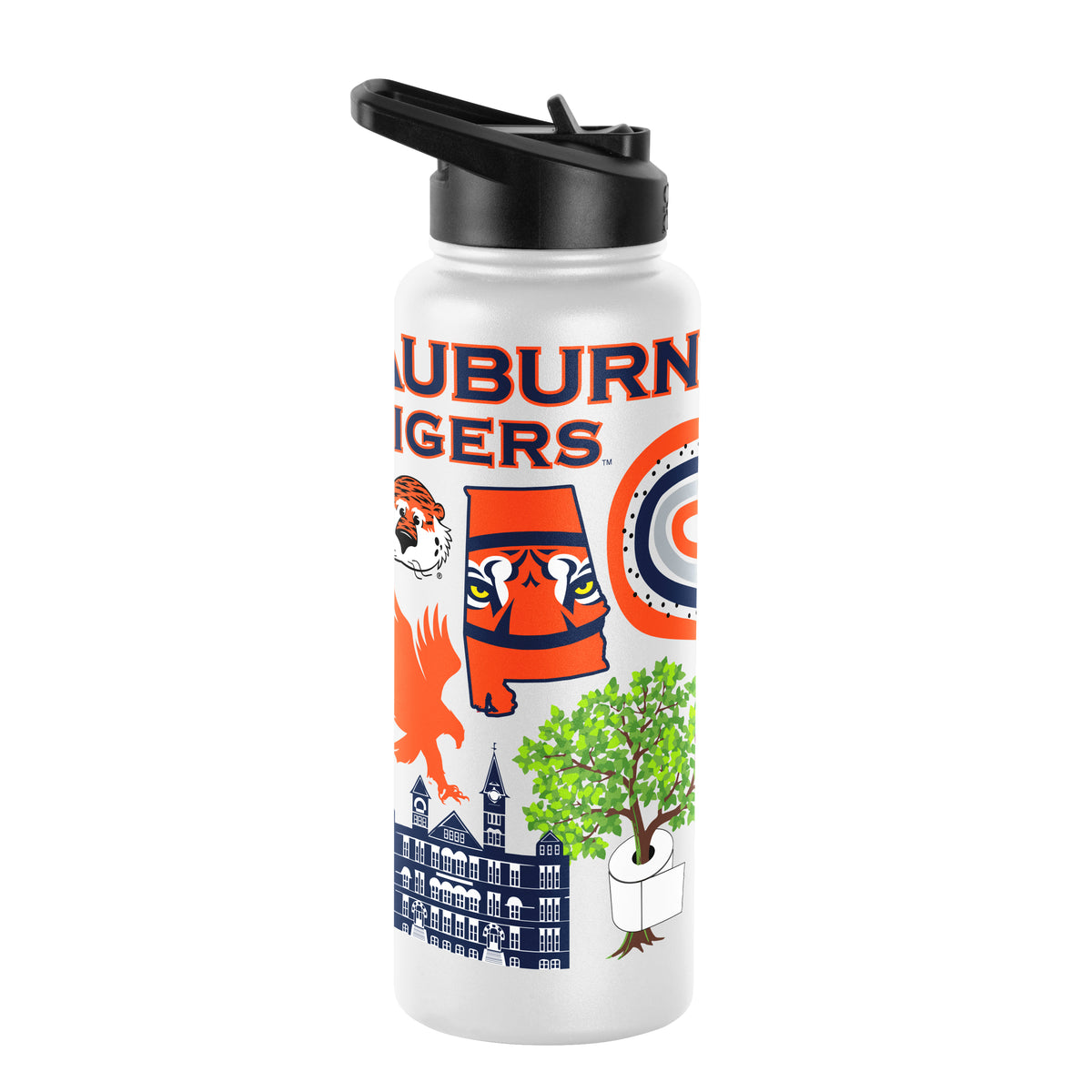 Auburn Tigers 34oz Quencher Bottle