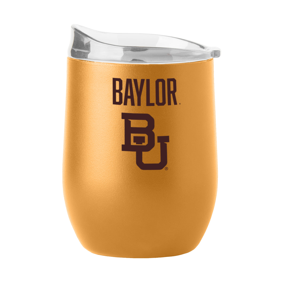 Baylor Bears 16oz Powder Coat Curved Beverage