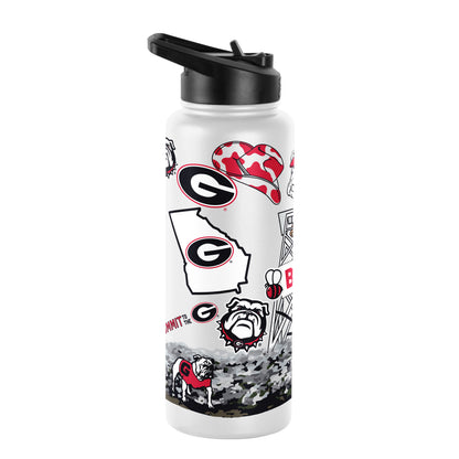 Georgia Bulldogs 34oz Quencher Bottle