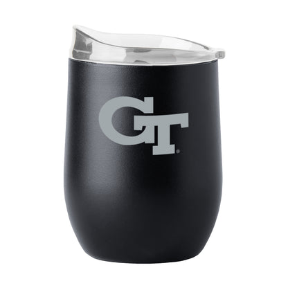 Georgia Tech Yellow Jackets 16oz Powder Coat Curved Beverage