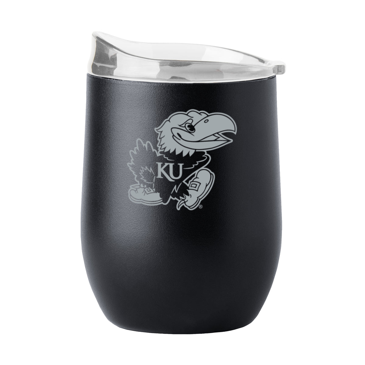 Kansas Jayhawks 16oz Powder Coat Curved Beverage