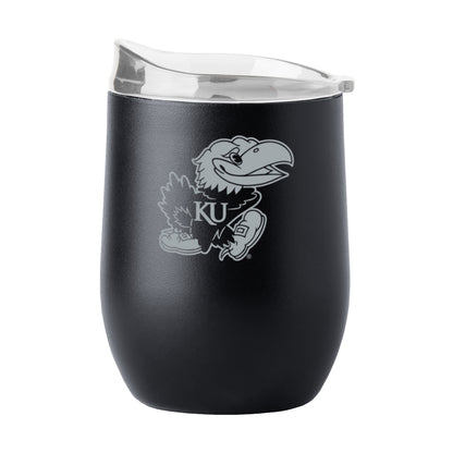 Kansas Jayhawks 16oz Powder Coat Curved Beverage