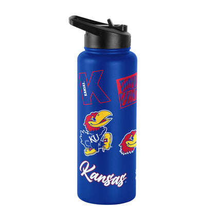 Kansas Jayhawks 34oz Quencher Bottle