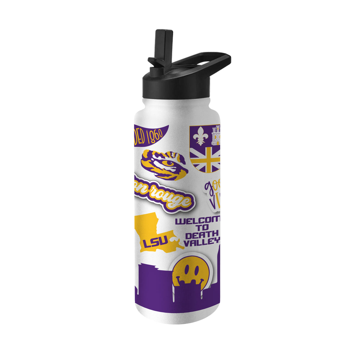 LSU Tigers 34oz Quencher Bottle