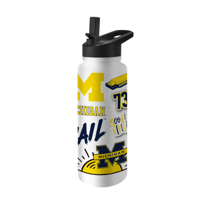 Michigan Wolverines 34oz Quencher Bottle
