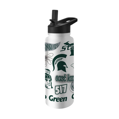 Michigan State Spartans 34oz Quencher Bottle