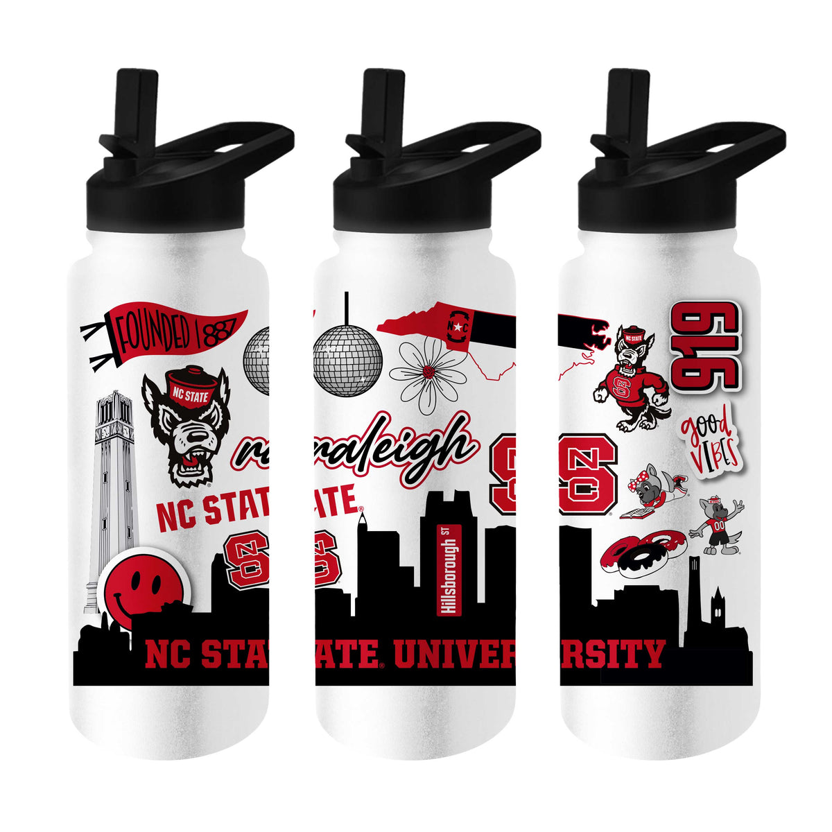 NC State Wolfpack 34oz Quencher Bottle