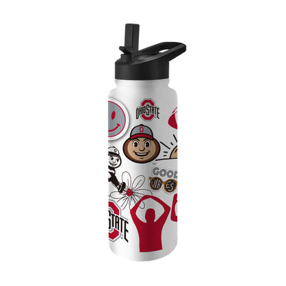 Ohio State Buckeyes 34oz Quencher Bottle