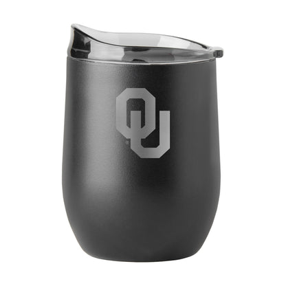 Oklahoma Sooners 16oz Powder Coat Curved Beverage