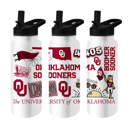 Oklahoma Sooners 34oz Quencher Bottle