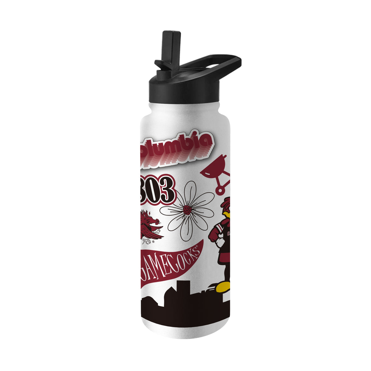 South Carolina Gamecocks 34oz Quencher Bottle