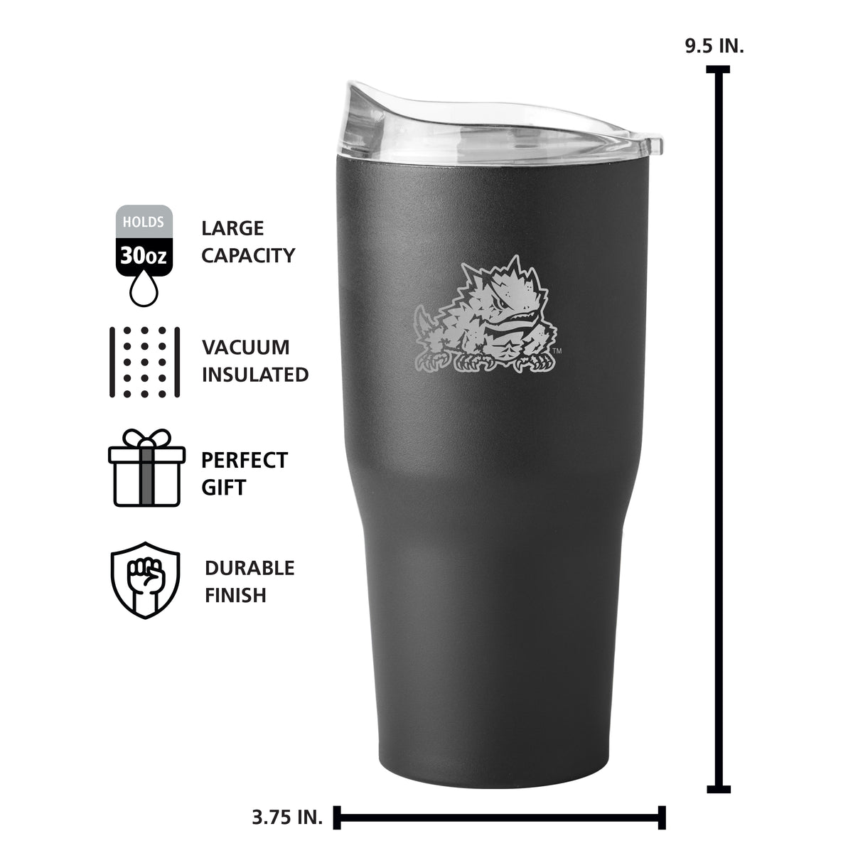 TCU Horned Frogs 30oz Powder Coat Tumbler