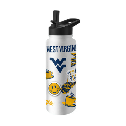 West Virginia Mountaineers 34oz Quencher Bottle