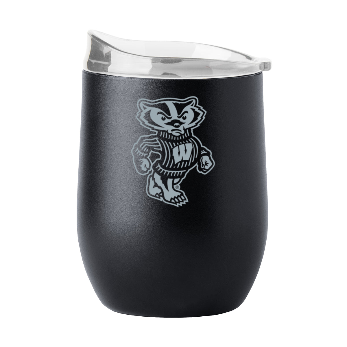 Wisconsin Badgers 16oz Powder Coat Curved Beverage