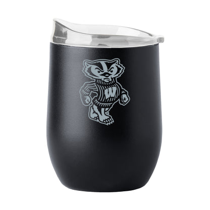 Wisconsin Badgers 16oz Powder Coat Curved Beverage