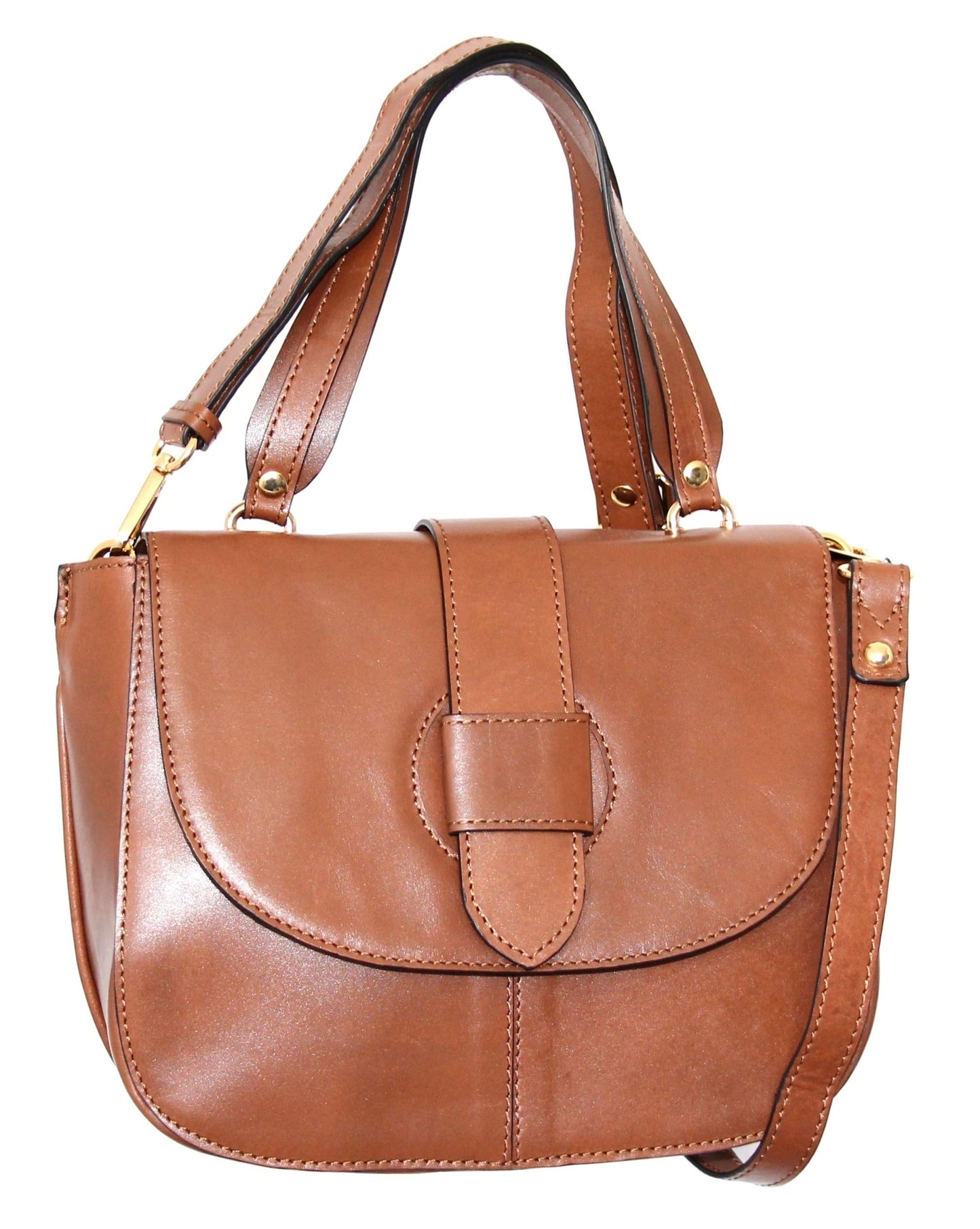 Alexa Convertible Satchel in Cognac