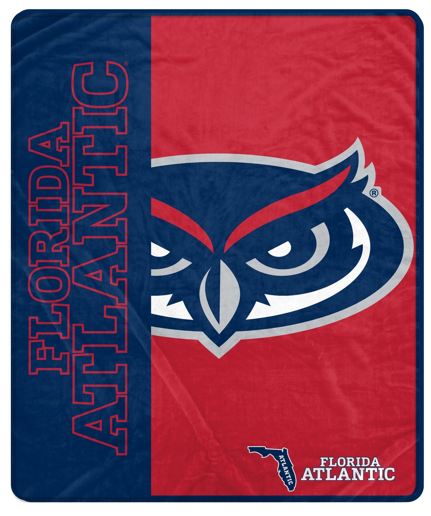 NCAA Side Bar Big Logo Blanket