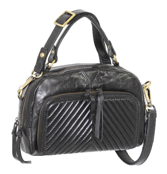 Katia Leather Cross Body Bag - Black