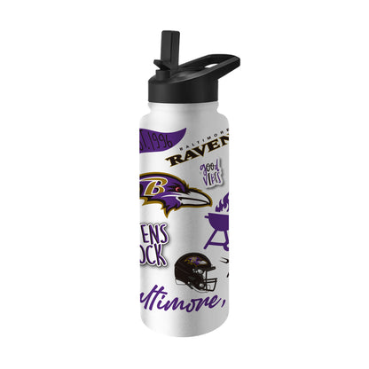 Baltimore Ravens 34oz Quencher Bottle
