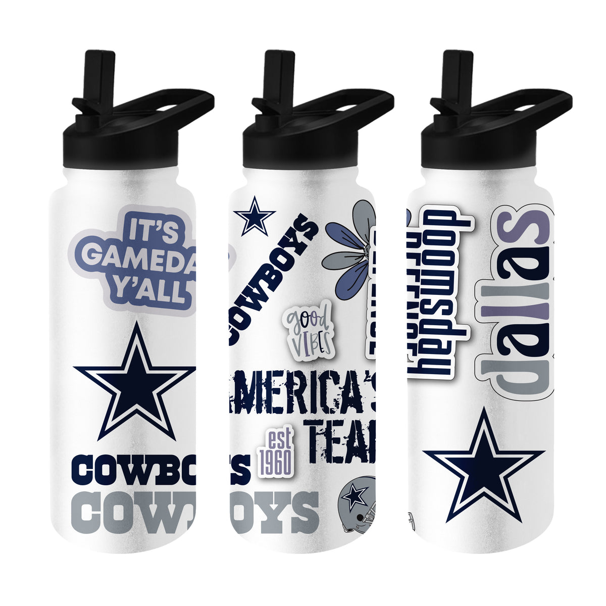 Dallas Cowboys 34oz Quencher Bottle