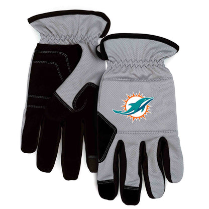 Miami Dolphins Padded Work Gloves