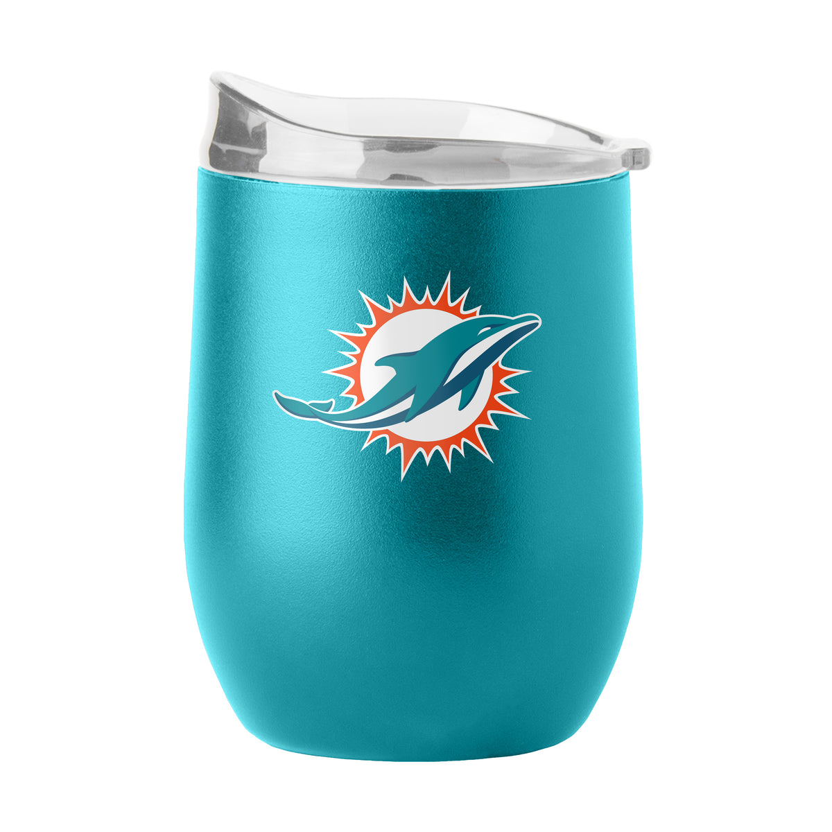 Miami Dolphins 16oz Powder Coat Curved Beverage