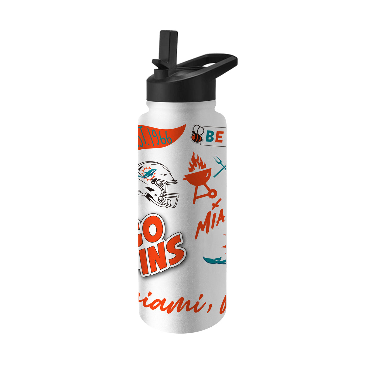 Miami Dolphins 34oz Quencher Bottle