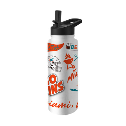 Miami Dolphins 34oz Quencher Bottle